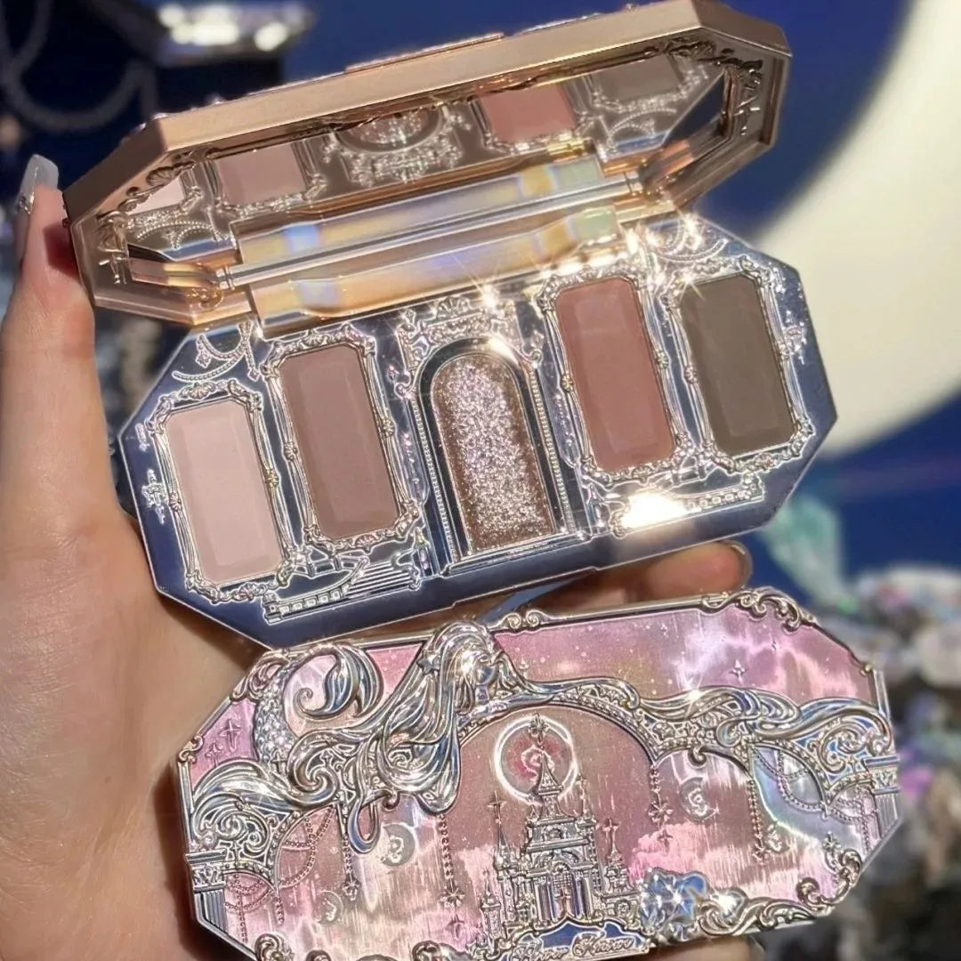 Palette Fards à Paupières Flower Knows Swan Ballet – 6 Teintes Mat, Shimmer & Nacré | Glitter