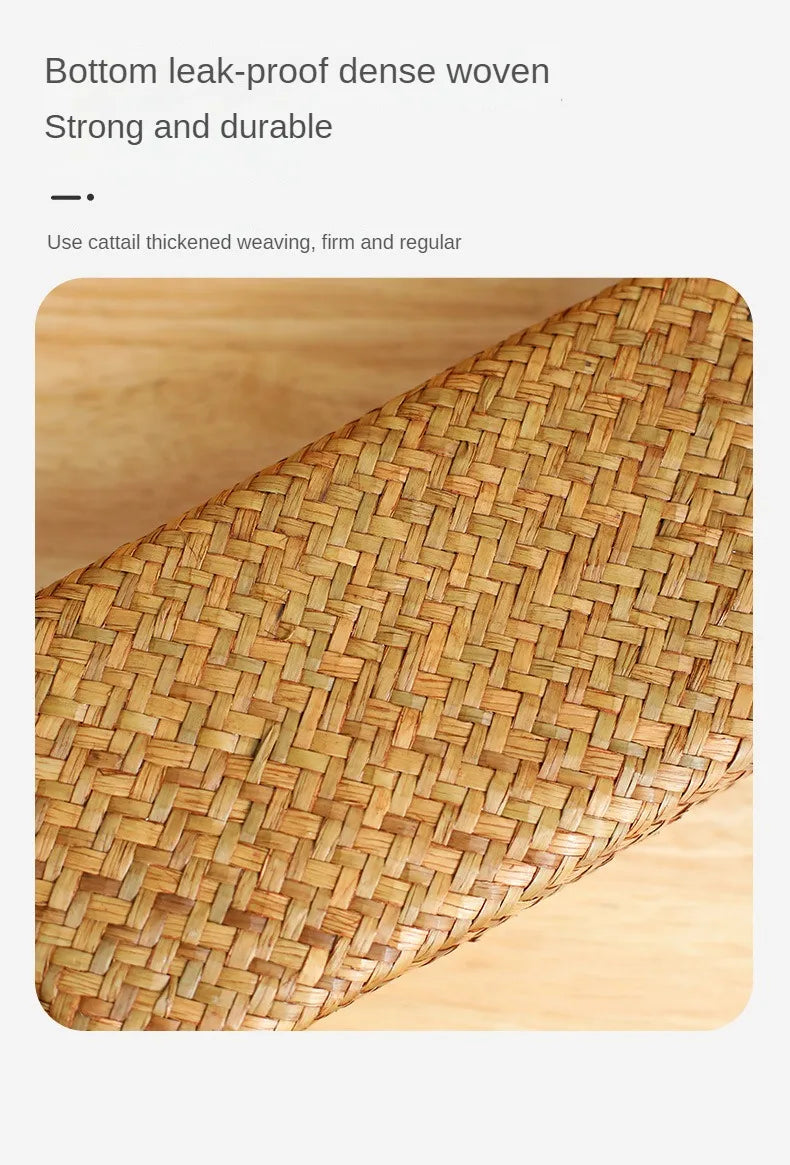 Panier Tressé Algues Rangement Bureau & Salon – Skincare, Télécommande, Clés & Cosmétiques | Déco Naturelle