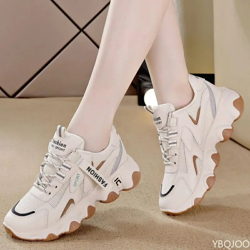 Baskets Femme Plateforme Épaisse – Running, Sport & Casual | Semelle Confort Printemps-Automne