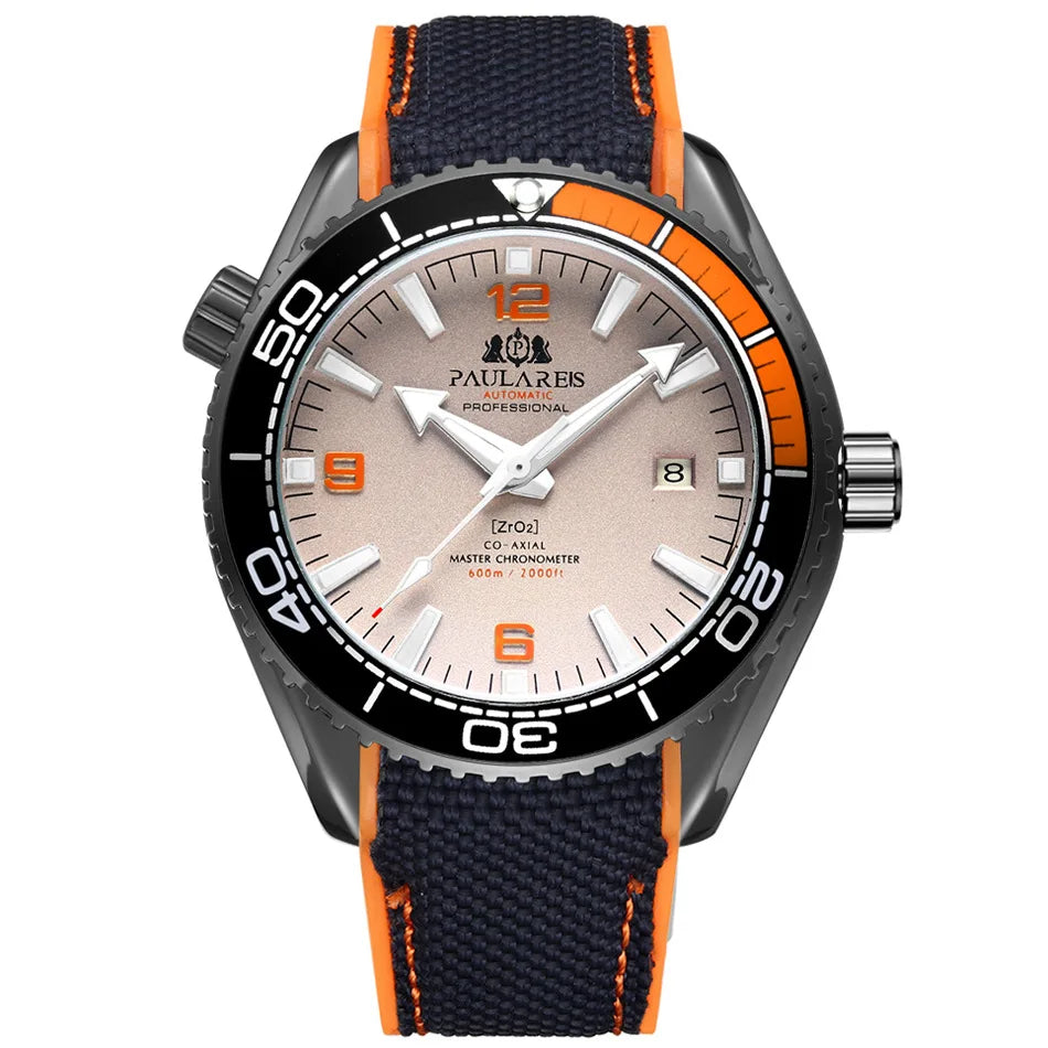 Montre Homme Automatique Mécanique Luxe – Bracelet Caoutchouc Lumineux Étanche Calendrier