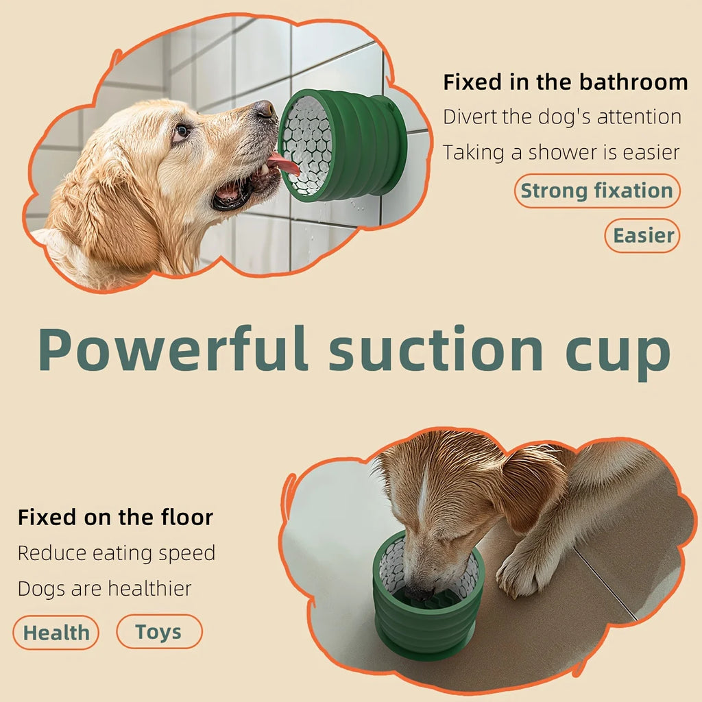 Gamelle Silicone Anti-Glouton Chien – Ventouse Anti-Dérapante Alimentation Saine Petites Races