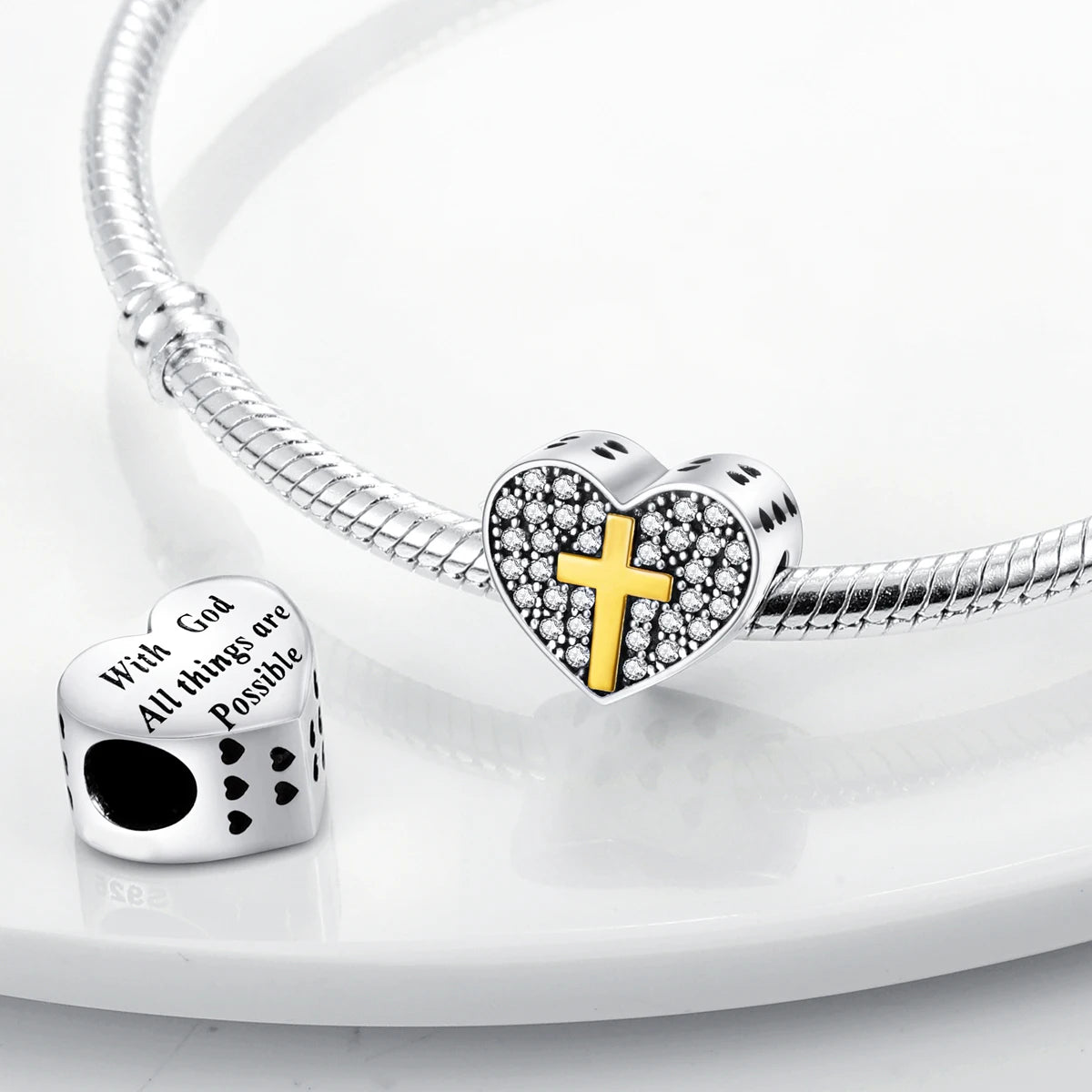 Charm Argent 925 Pendentif Croix, Ange, Pyramide & Pharaon – Breloque Spirituelle & Symbolique DIY | Compatible Bracelet Original | Bijou Personnalisé