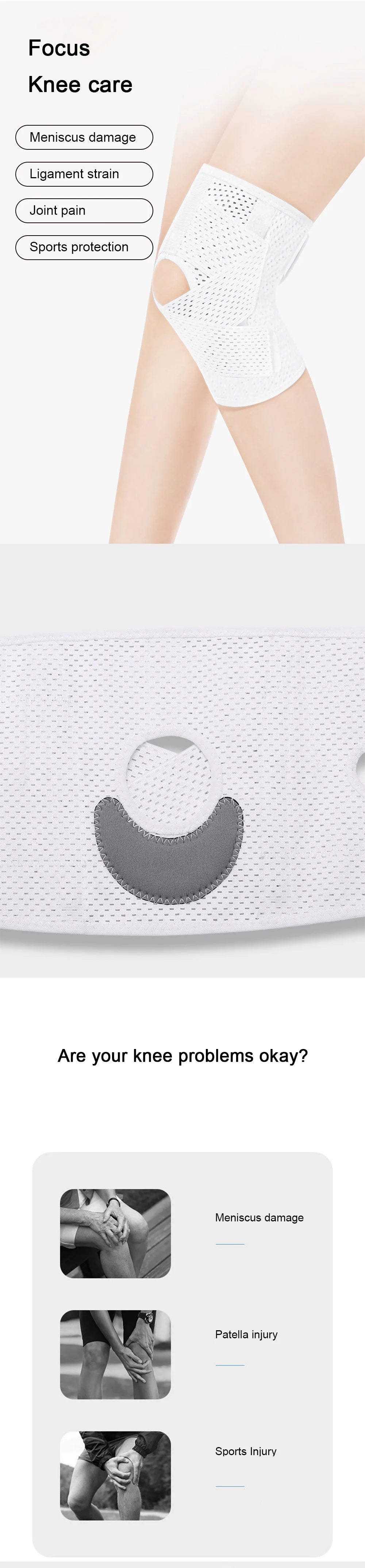 Genouillère Sport Élastique Compressive Unisexe – Maintien Articulations, Arthrite & Protection Genou | Fitness, Volley & Running