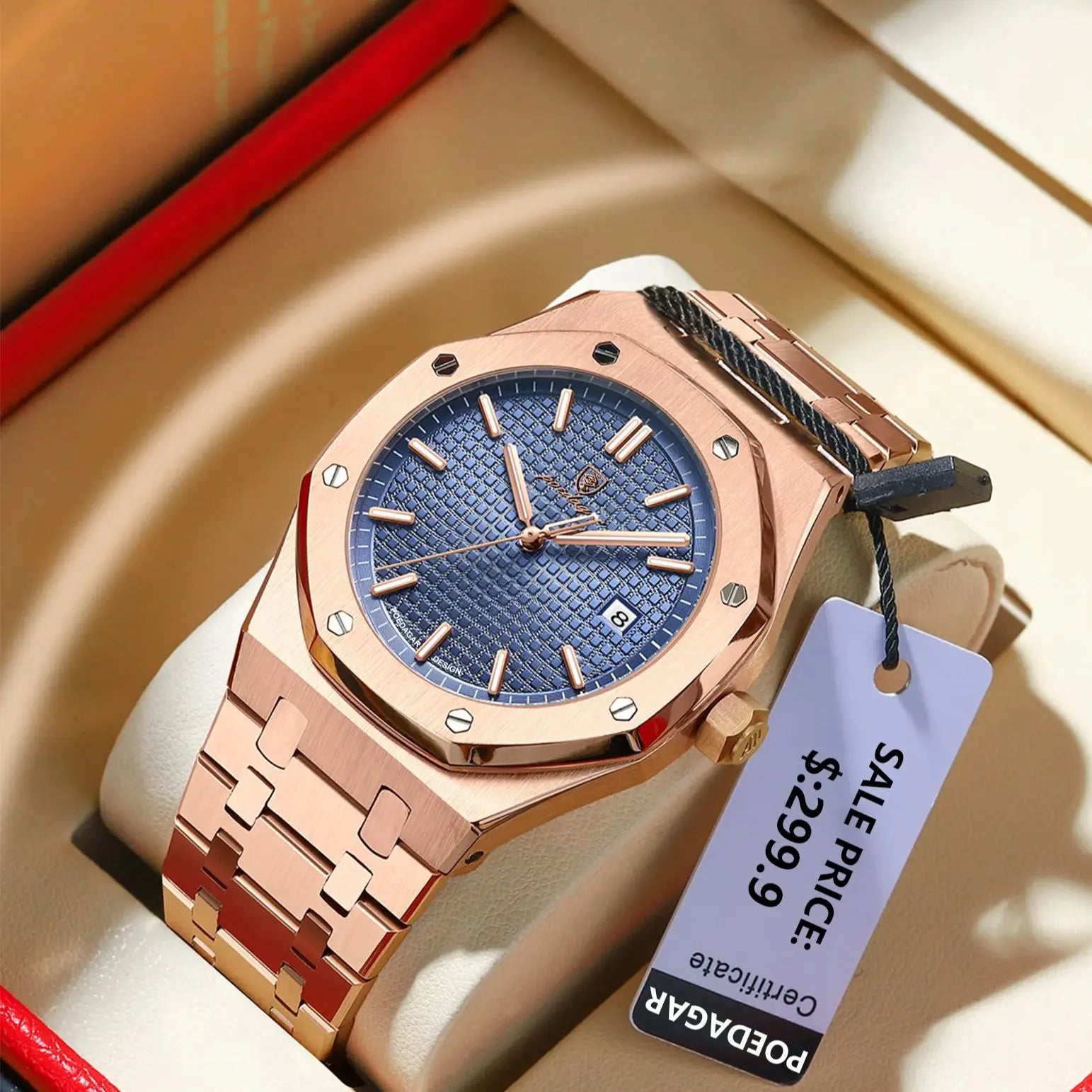 Montre Homme POEDAGAR Business Luxe Quartz – Acier Lumineux Étanche Date Fashion