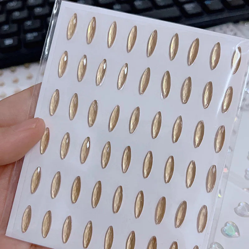 Stickers Strass Visage Jetables – Diamants Acryliques Crystal Larme & Yeux | Maquillage Scène & Festival