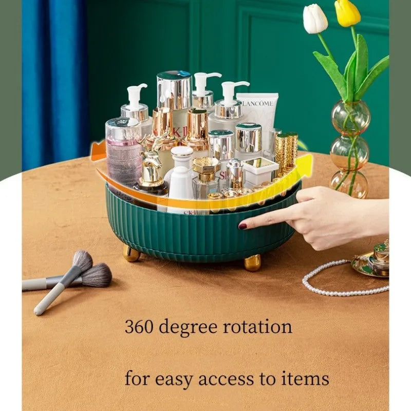 Organisateur 360° Rotatif Maquillage – Parfum Rouge à Lèvres Skincare Cosmétiques Cuisine