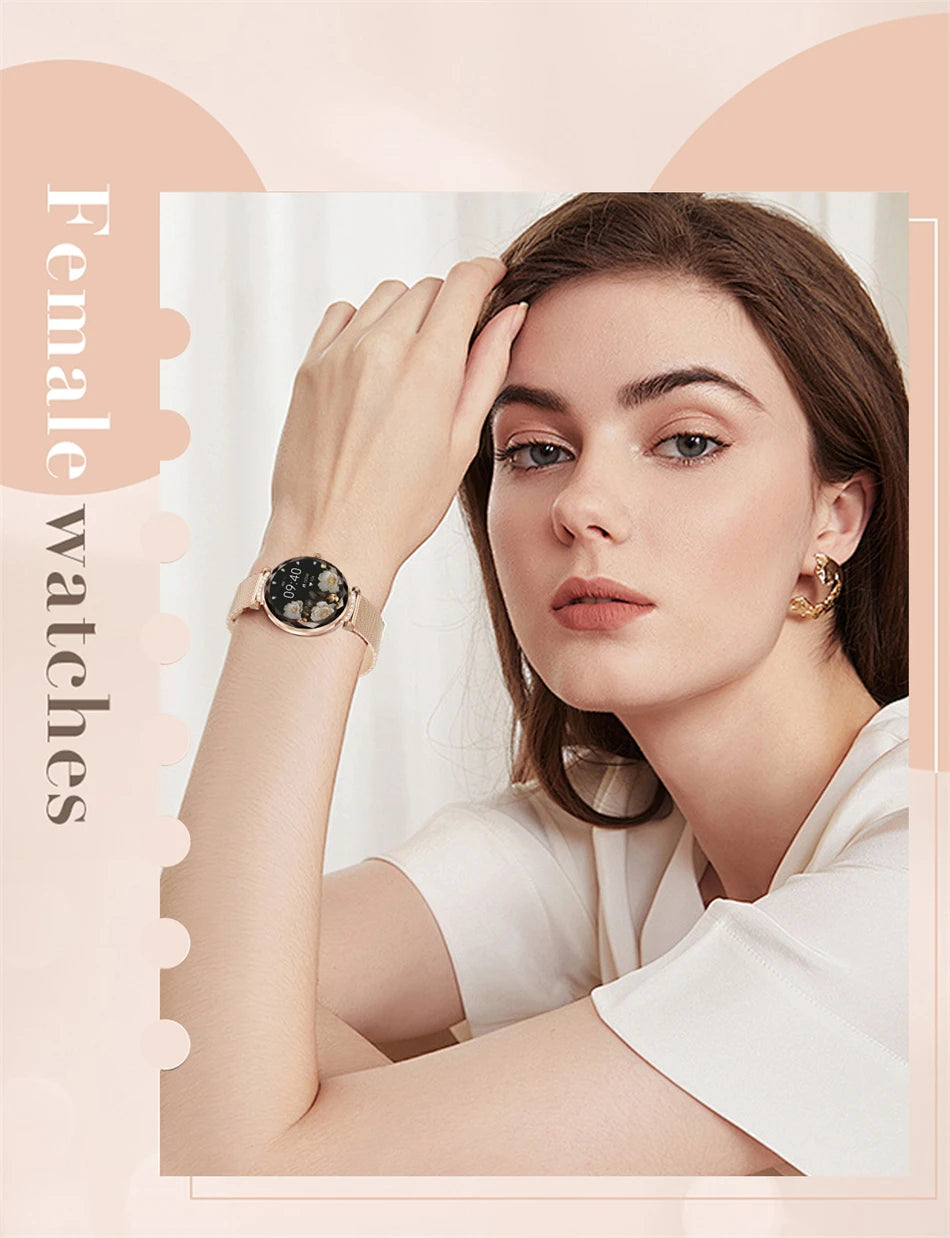 Montre Connectée Femme LIGE NX7 Pro – Écran AMOLED | Appels Bluetooth, Suivi Santé & Sport | Smartwatch Fashion Luxe