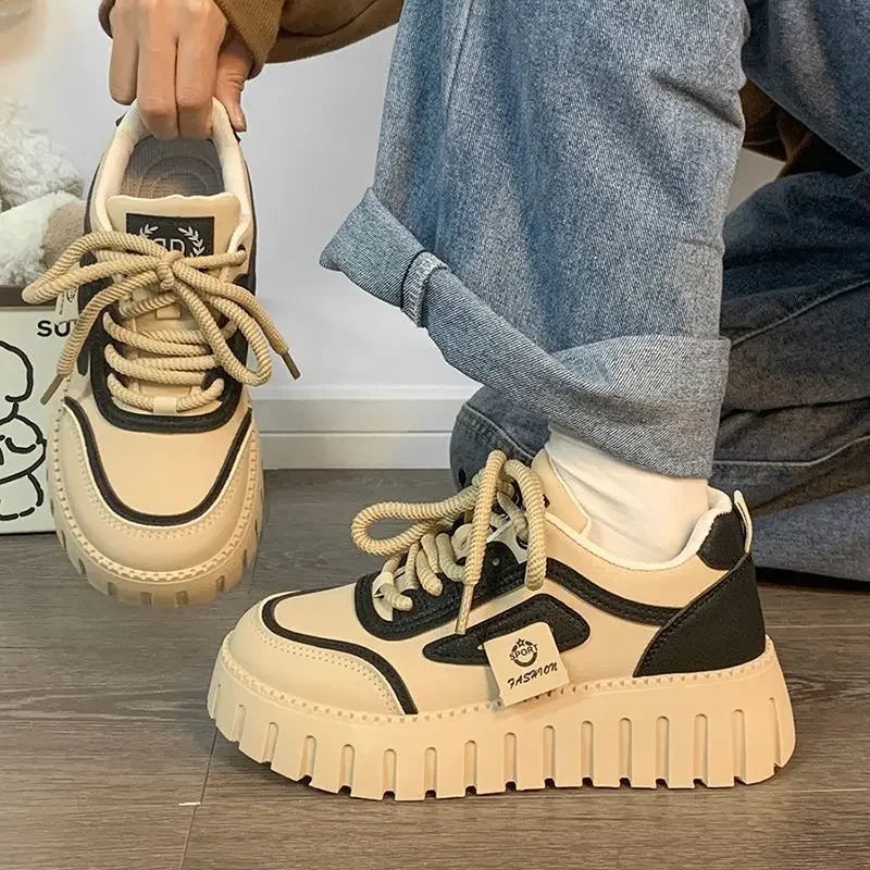 Chaussures Plateforme Y2k Femme Luxe 2025 – Bout Rond Haute Plateforme Designer Daily