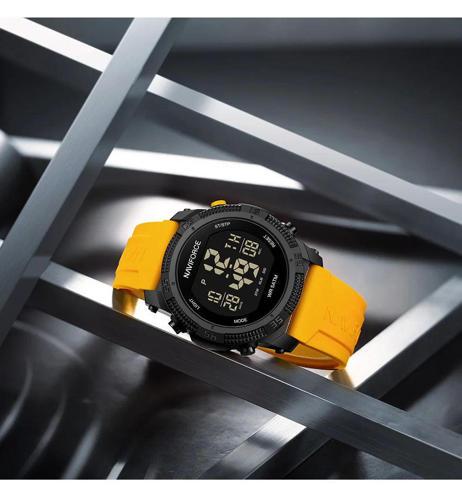 Montre Homme NAVIFORCE Sport Électronique Silicone 5ATM – Étanche Tendance Fashion