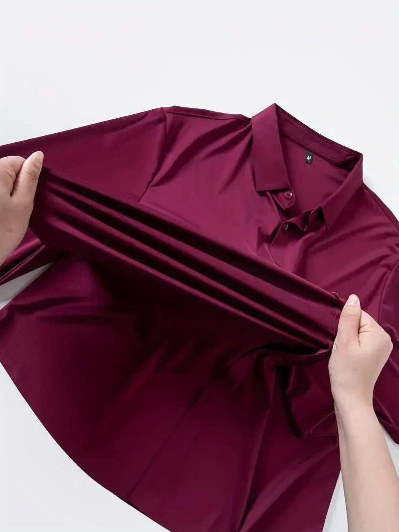 Chemise Habillée Homme Ultra-Stretch Manches Longues Anti-Froissé Douce Blanche Business Formel Élégante Confortable Intemporelle – Chemise Business Premium Ultra-Stretch Anti-Froissé Manches Longues Blanche | Mode Homme Business Formel Premium