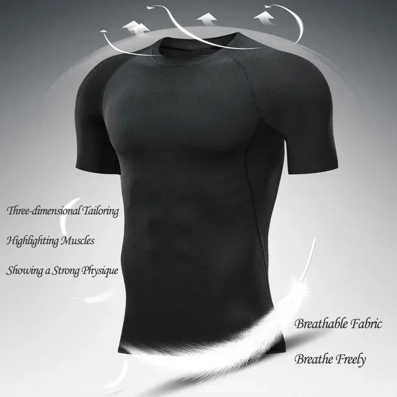 Ensemble Compression Homme Anime Berserk – T-Shirt + Short Gym Séchage Rapide | Running, Fitness & Workout Été | Sportswear Manga