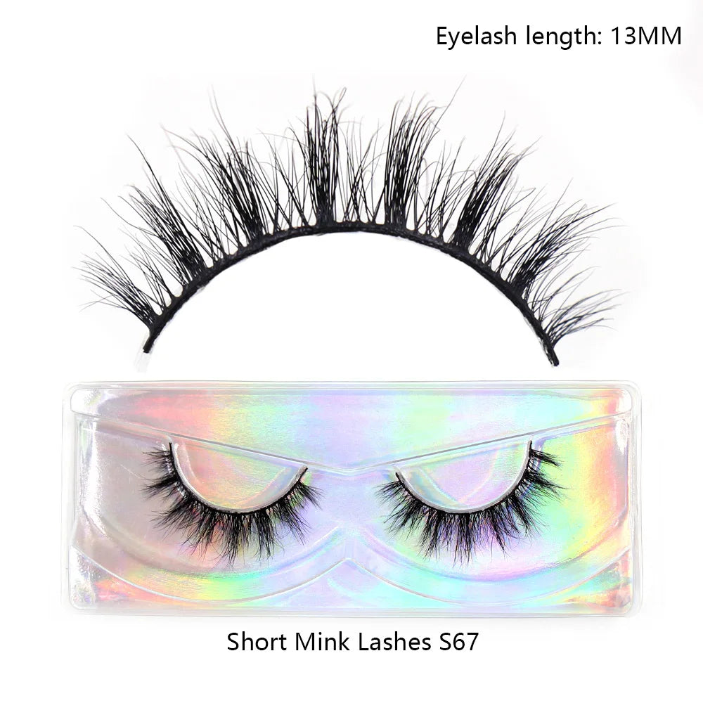 Faux Cils Naturels Courts Fluffy LEHUAMAO – Volume 12-15mm Wispy | Extension Cils Vison Maquillage