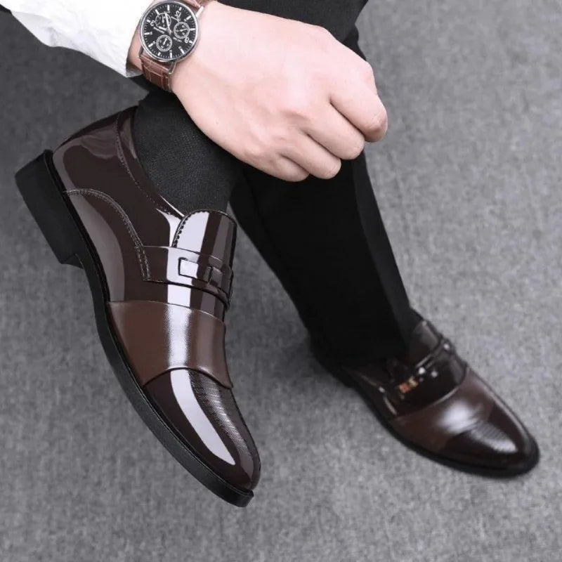 Chaussures Cuir Business Bout Pointu Homme – Dress Casual Haut de Gamme Fashion