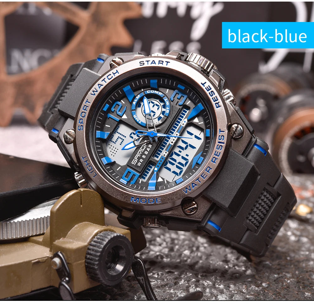 Montre Homme SANDA 6024 Militaire Sport Luxe Quartz 5ATM Étanche – Robuste & Fashion