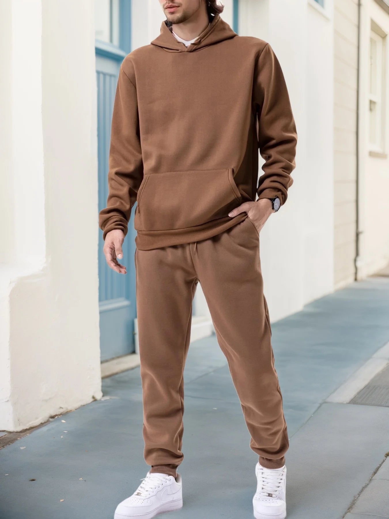 Ensemble Tracksuit Hoodie + Pantalon Homme 2025 – 2 Pièces Sport Casual Automne Hiver S-3XL