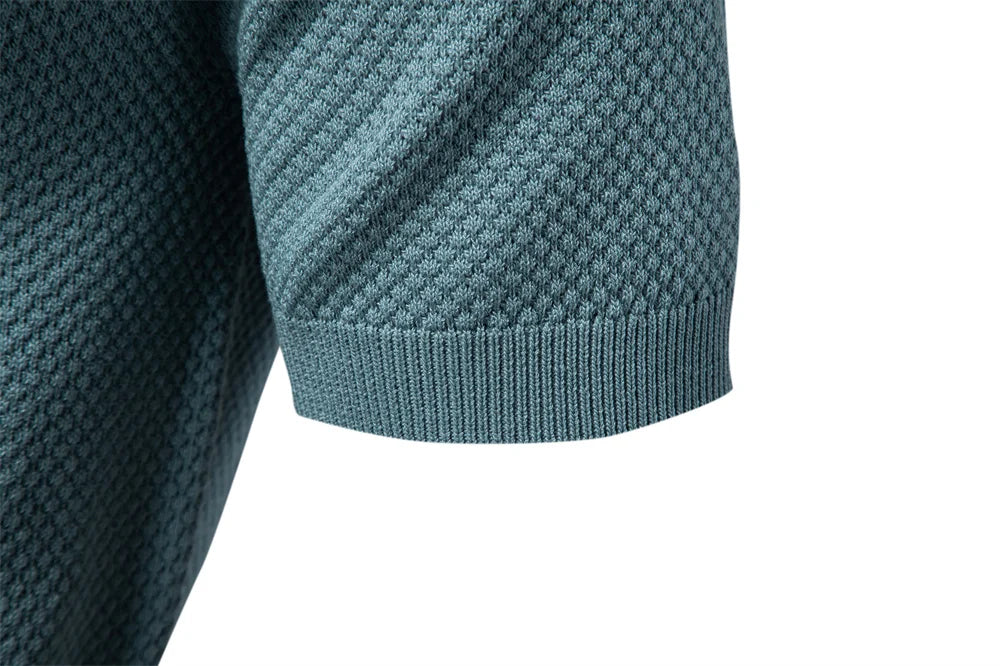 Polo Homme Été Respirant Manches Courtes Couleur Unie Casual Stretch Léger Élégant Confortable Intemporel Fashion – Polo Premium Respirant Stretch Été | Mode Homme Polo Premium Été