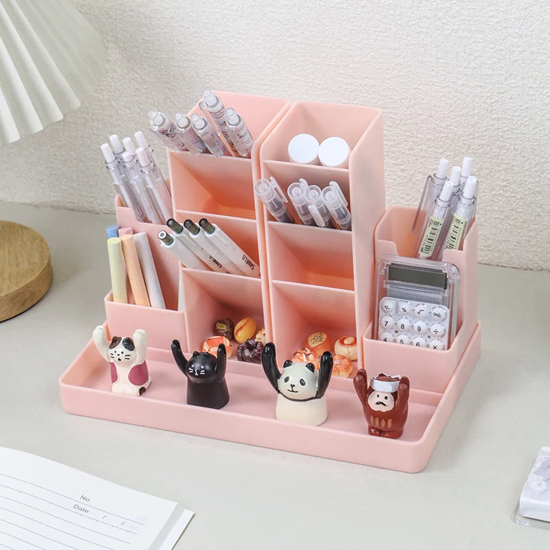 Porte-Stylos Bureau Organisateur Desktop – Support Crayons Papeterie École Accessoires