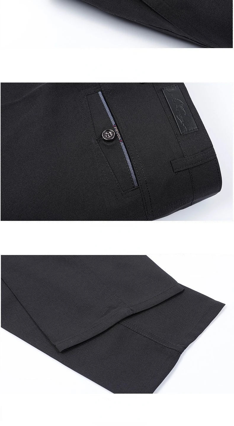 Pantalon de Costume Homme Haute Qualité Taille Haute Classique Business Casual Été Printemps Automne – Pantalon Élégant Professionnel | Mode Homme Premium