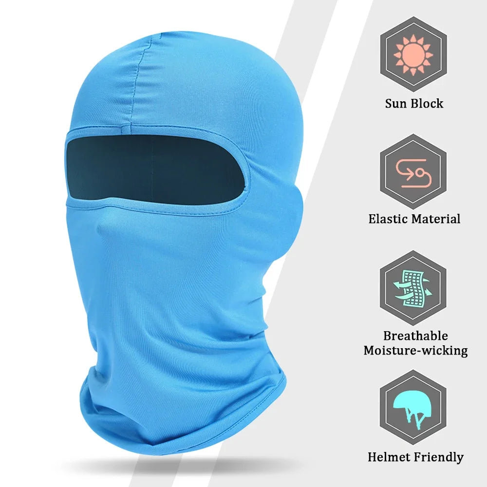 Cagoule Anti-UV Visage Complet - Moto, Vélo, Randonnée & Ski