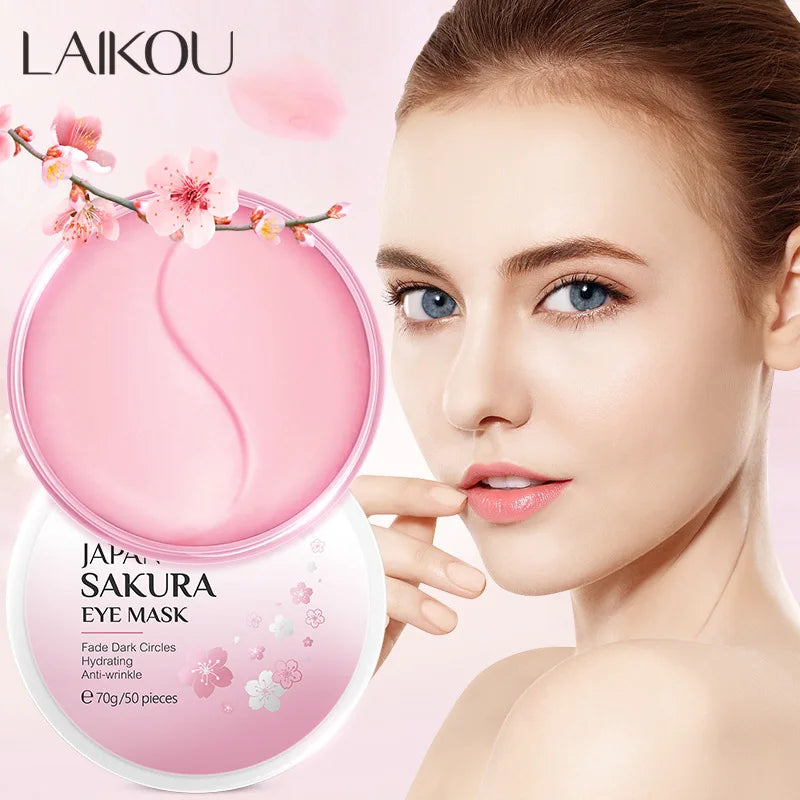Kit Skincare Coréen LAIKOU Sakura – Nettoyant, Masque Yeux & Lèvres, Hydratation Intense | Routine Beauté K-Beauty Complète