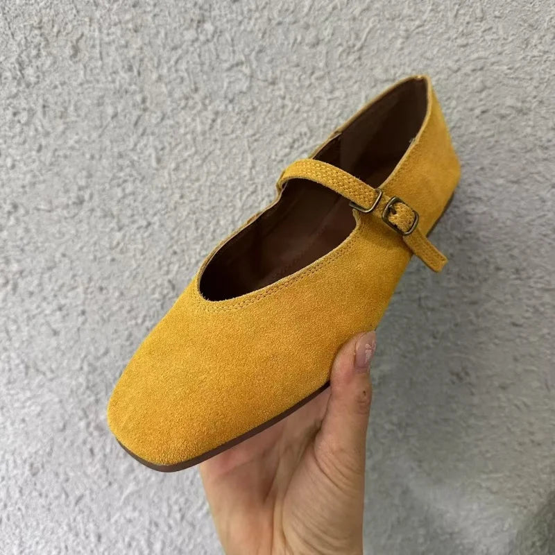Bailamos Ballerines Cuir Bout Rond Slip-on Femme 2024 – Dress Élégant Casual Printemps