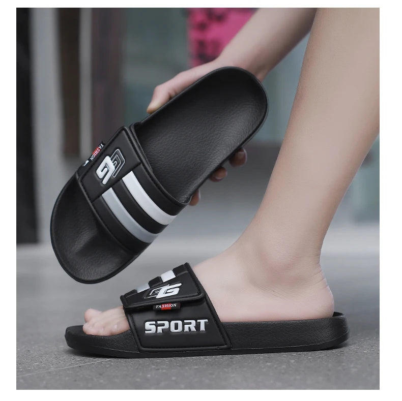 Mules Velcro Homme Légères Plage Grande Taille – Slides Soft Casual Clog Été