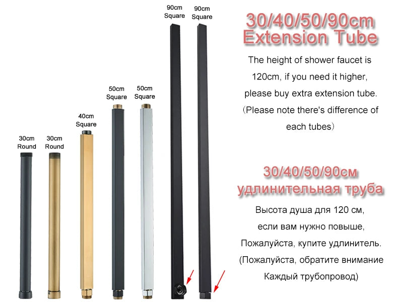 Shinesia Système Douche Pluie Mural – Noir & Chrome, 3 ou 4 Voies, Mitigeur Eau Chaude & Froide | Salle de Bain