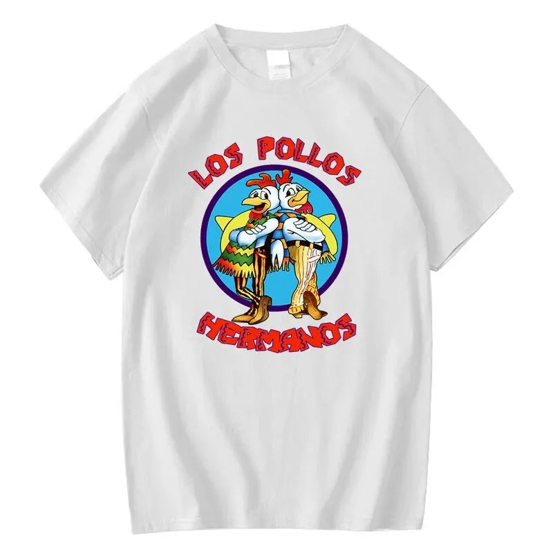 T-Shirt Homme Los Pollos Hermanos Imprimé Humour Coton Respirant Manches Courtes Été Casual Pop Culture Série TV Tendance Confortable – T-Shirt Pop Culture Premium Los Pollos Hermanos | Mode Homme Pop Culture Série TV Premium