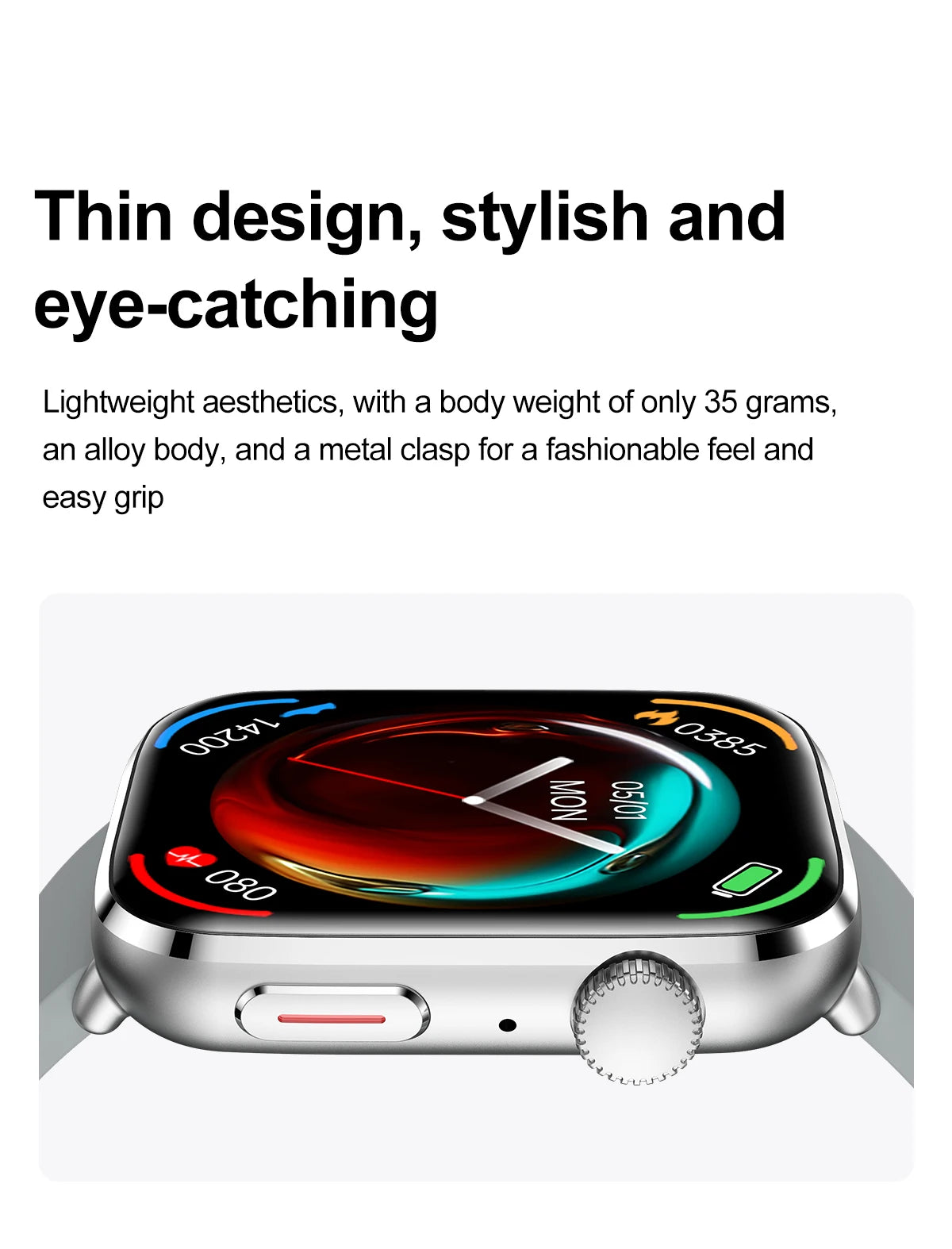 Smartwatch 2025 Unisexe Santé NFC Bluetooth – Tension Artérielle Oxygène Sport Appels | Homme & Femme