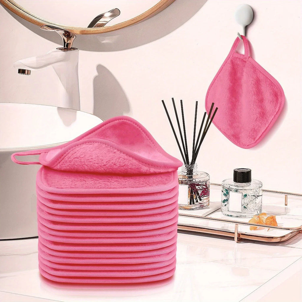 Lot 12 Lingettes Démaquillantes Microfibre Réutilisables – Serviettes Visage Nettoyage Profond | Soin Peau