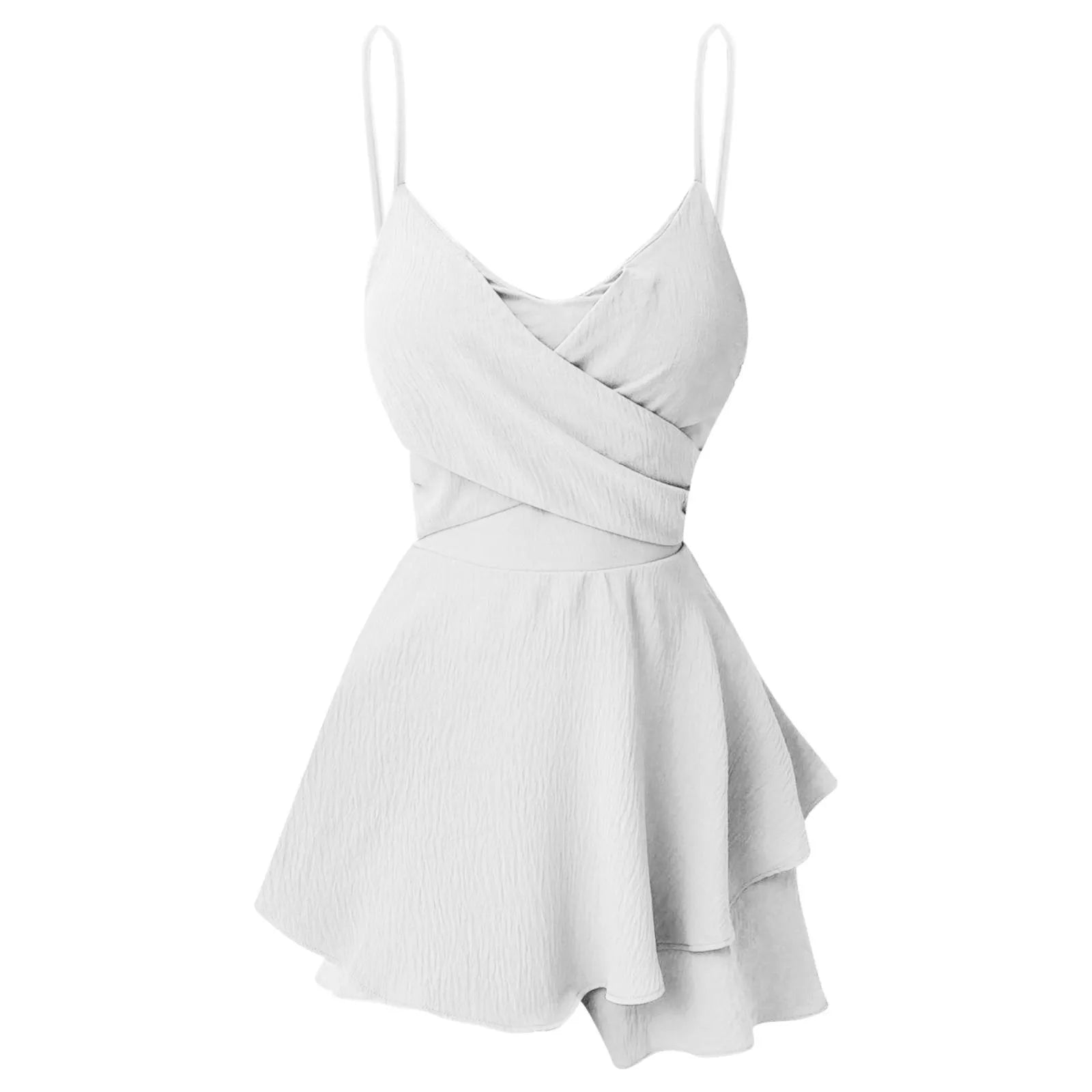 Robe Été Femme Grande Taille Bretelles Sexy – Couleur Unie Vintage Casual | Plage & Sorties