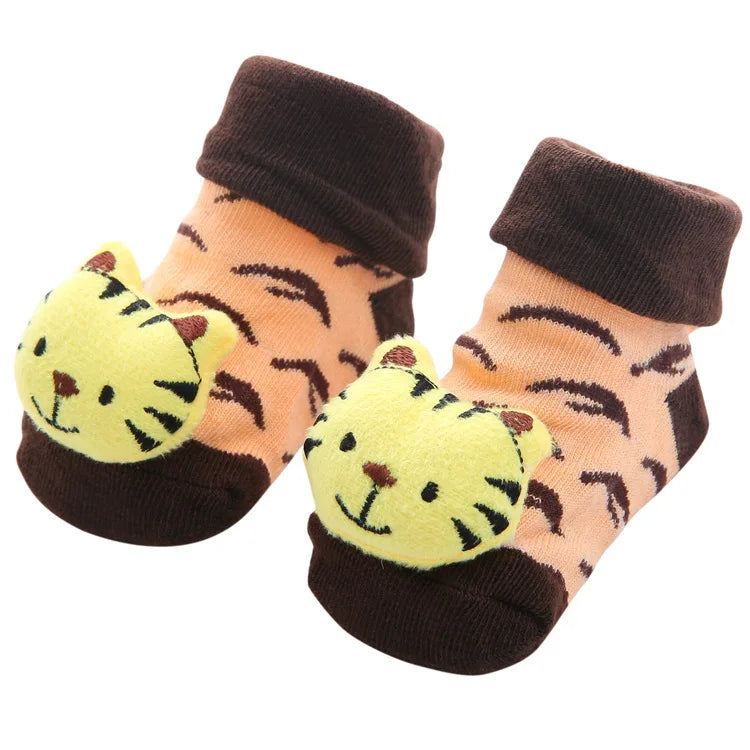 Chaussettes Bébé Unisexe Motifs Animaux Cartoon – Antidérapantes Nouveau-Né Toddler Cadeau Naissance