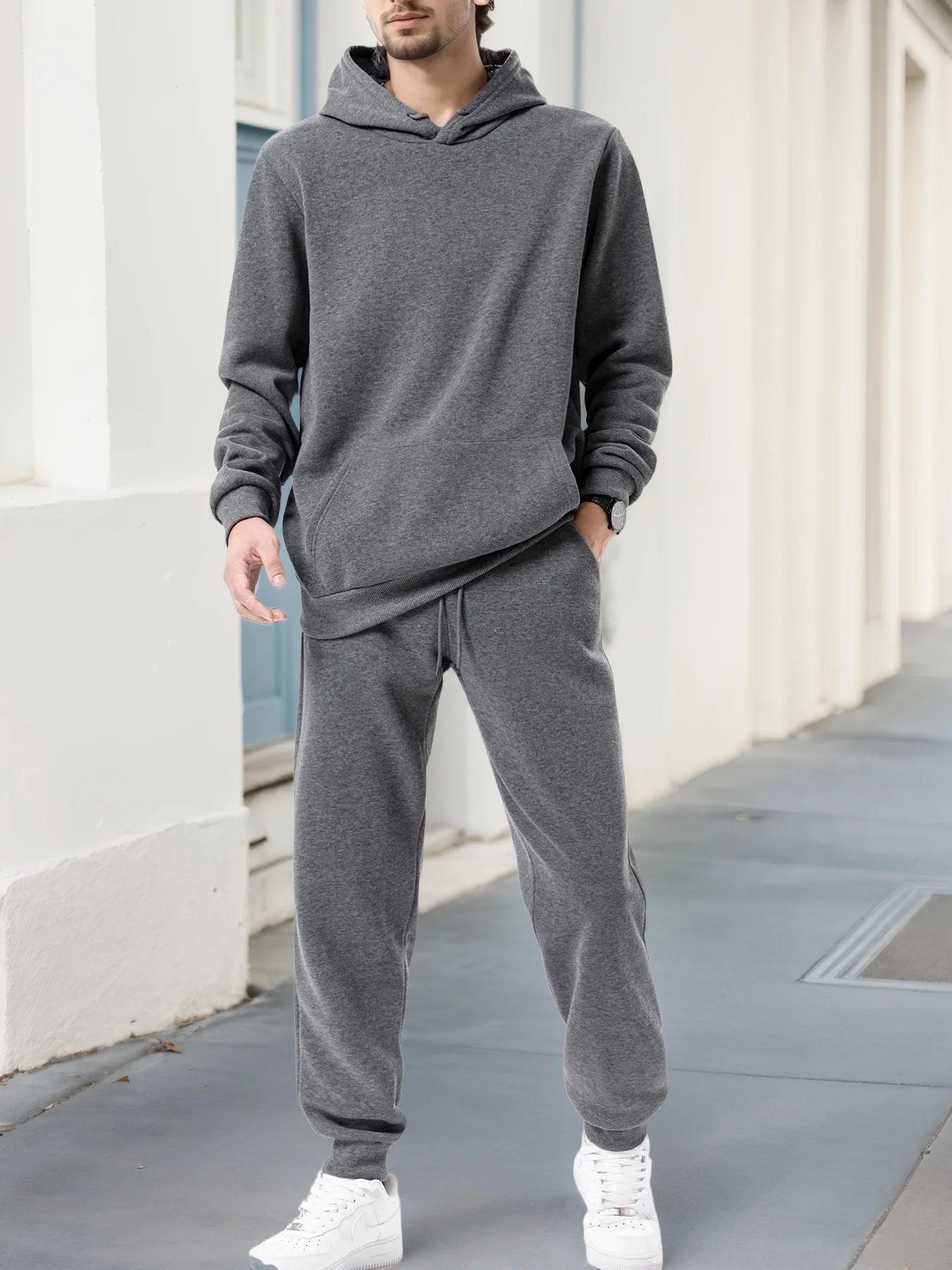 Ensemble Tracksuit Hoodie + Pantalon Homme 2025 – 2 Pièces Sport Casual Automne Hiver S-3XL