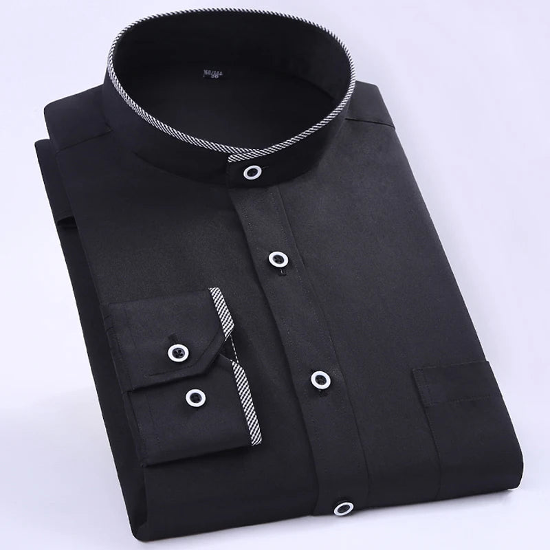 Chemise Homme Classique Manches Longues Coupe Standard Formelle Business Bureau Blanche Simple Élégante Casual – Chemise Dress Shirt Tendance | Mode Homme Premium