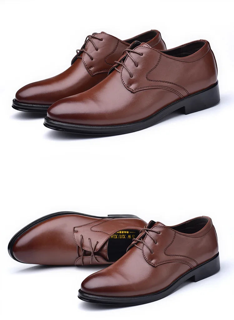 Derby Cuir Business Dress Homme 2025 – Casual Confortable Résistant Fourrure Chaussure