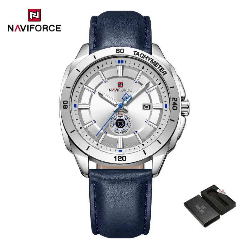 Montre Homme NAVIFORCE 2026 Quartz Cuir Sport Casual Jour Date – Élégante Fashion
