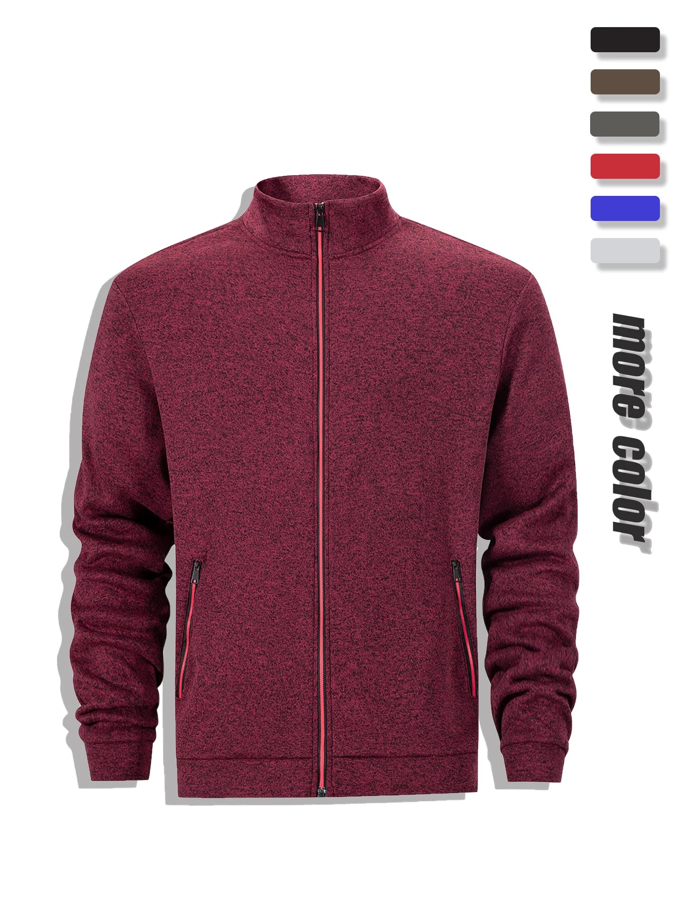 Veste Sweat Homme Zippée Intégrale Col Montant Coupe-Vent Chaud Casual Outdoor Automne Hiver Confortable Élégante Intemporelle – Veste Sweat Premium Zippée Col Montant | Mode Homme Outdoor Automne Hiver Premium