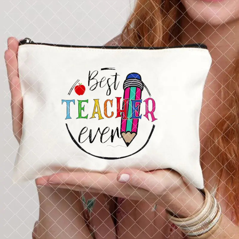 Trousse Rouge à Lèvres Voyage Maquillage – Pochette Cosmétique Portable | Cadeau Enseignante & Étudiante
