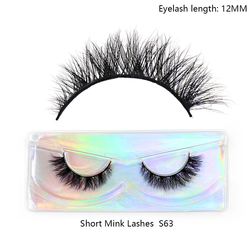 Faux Cils Naturels Courts Fluffy LEHUAMAO – Volume 12-15mm Wispy | Extension Cils Vison Maquillage