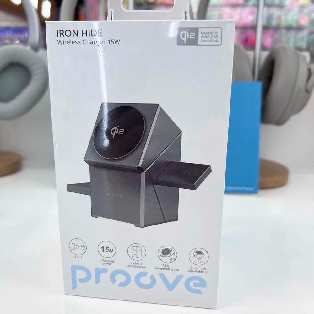 Chargeur Qi2 3-en-1 Dock Auto-Rotatif – iPhone 16 15 14 Pro Max AirPods iWatch Charge Rapide