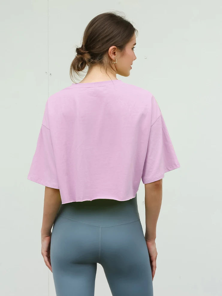 Top Sport Femme Y2K Manches Courtes – Yoga, Danse & Fitness | Coupe Ample Tendance | T-Shirt Sportif Polyvalent Été