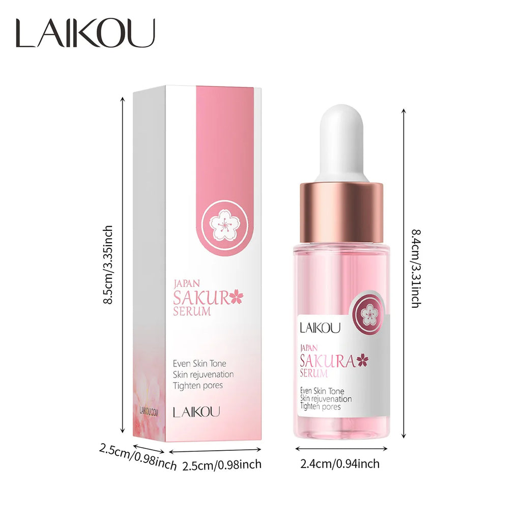 Essence Visage Sakura Laikou 17ml – Éclat Anti-Rides Hydratante Raffermissante Blanchissante