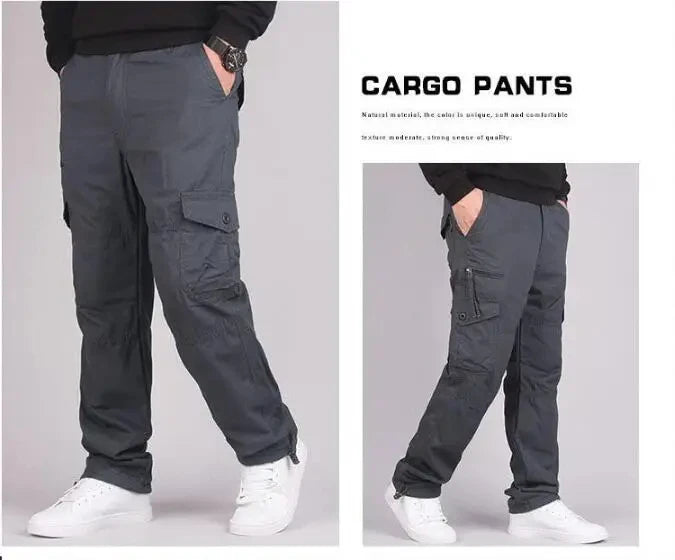 Herren Cargo Hose Winter Doppellagig Dickes Fleece Tarnung Taktisch Baumwolle Baggy Casual Warm | Cargo-Hose Tactical Premium Camouflage Fleece