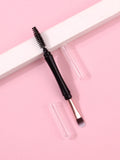 Mini Pinceau Double Embout Fards & Eyeliner – Couvercle Anti-Poussière | Microbrush Cils & Sourcils Portable