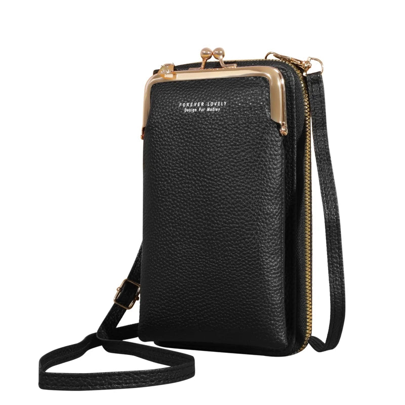 Mini Sac Bandoulière Femme Cuir Mat – Pochette Messenger Clutch Téléphone Tendance