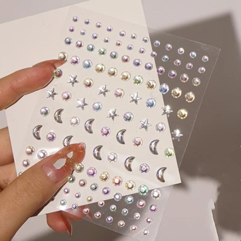 Stickers Strass Visage Jetables – Diamants Acryliques Crystal Larme & Yeux | Maquillage Scène & Festival