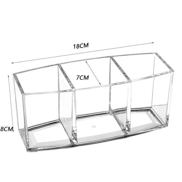 Boîte Acrylique Organisateur Maquillage 3-5 Grilles – Pot Pinceaux & Bijoux | Bureau & Coiffeuse