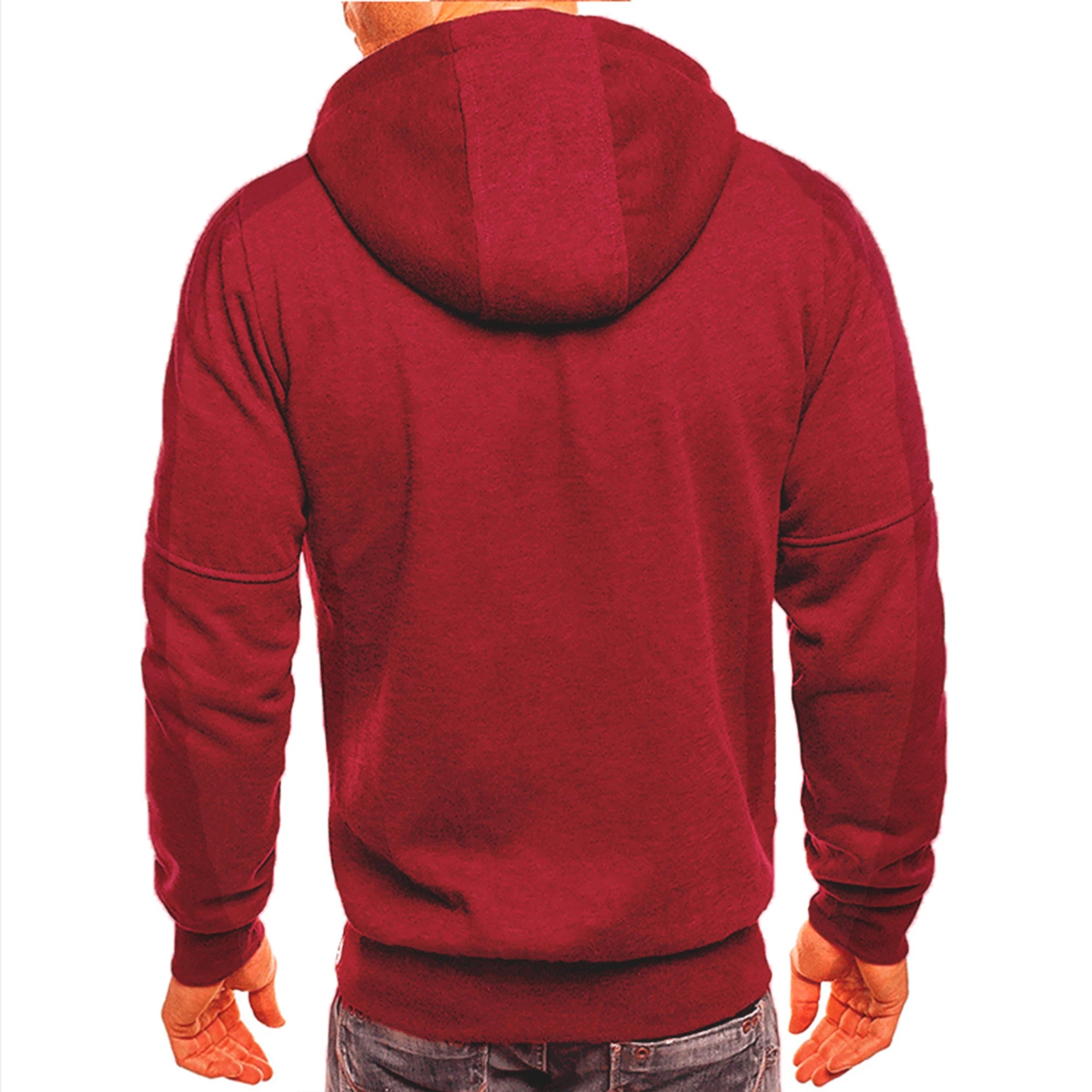 Hoodie Zippé Homme Couleur Unie – Veste Sport Casual Confortable Manches Longues Printemps Automne | Mode Homme Premium