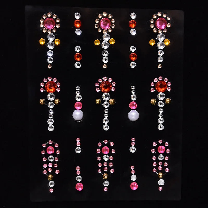 Stickers Strass Visage Jetables – Diamants Acryliques Crystal Larme & Yeux | Maquillage Scène & Festival