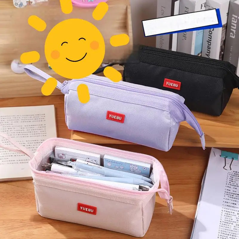 Trousse Crayons Grande Capacité – École & Maquillage | Rangement Stylos & Outils Beauté